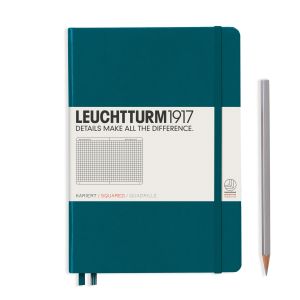 Carnet Leuchtturm rigide - 14,5x21cm - Pacific Green - Ligné