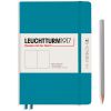Carnet Leuchtturm rigide - 14,5x21cm - océan - pages blanches
