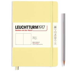 Carnet Leuchtturm souple - 14,5x21cm - vanille - pages blanches