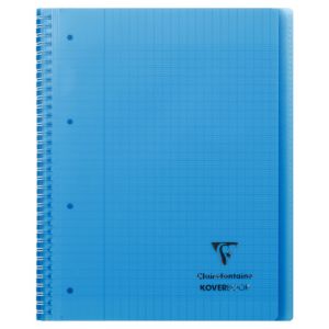 Cahier Clairefontaine Koverbook - A4+ - 160 pages - Séyès - bleu