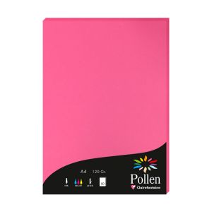 Papier Pollen Clairefontaine - 50 feuilles A4 - 120 g - rose fuchsia