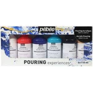 Set de Peinture Pouring Pébéo - 6X118 ml