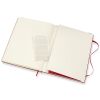 Carnet Moleskine Rigide - 19x25 cm - Pages blanches - Rouge écarlate