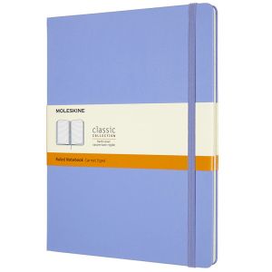 Carnet Moleskine Rigide - 19x25 cm - Ligné - Bleu clair