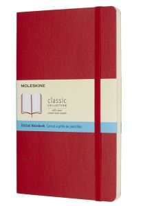 Carnet Moleskine Souple - 13x21 cm - pointillé - Rouge écarlate