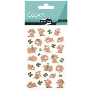 Stickers Cooky Maildor - cochons bonheur