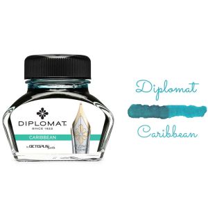 Flacon d'Encre Diplomat - turquoise des Caraïbes - 30 ml
