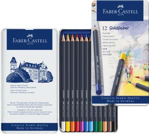 Crayons de Couleur Faber-Castell Goldfaber - boîte de 12
