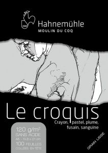 Bloc Papier Dessin Le Croquis Hahnemühle - 120g - A5 - 100 feuilles