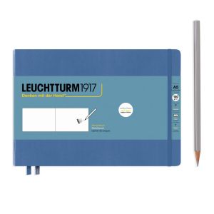 Carnet de Croquis Leuchtturm - A5 paysage - bleu denim