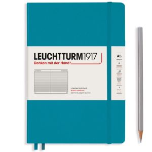 Carnet Leuchtturm rigide - 14,5x21cm - océan - ligné