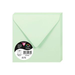 20 Enveloppes Pollen Clairefontaine - 140x140 mm - vert