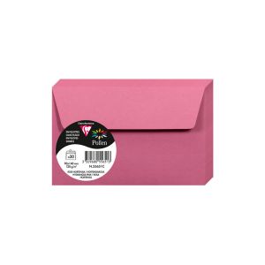 20 Enveloppes Pollen Clairefontaine - 90x140 mm - rose hortensia