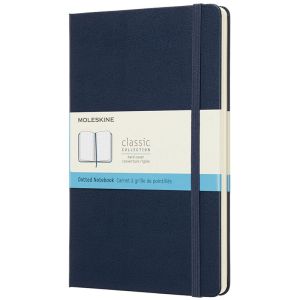 Carnet Moleskine Rigide - 13x21 cm - Pointillé - Bleu saphir