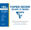Pochette Papier Dessin Clairefontaine - 24x32 cm - 12 feuilles - 180g