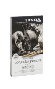 Crayons de Couleur Rembrandt Lyra - Nuances de gris - boîte de 12