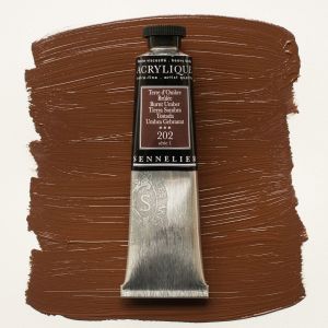 Peinture Acrylique Sennelier - extra-fine - 60ml - terre d'ombre brûlée