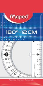 Rapporteur Maped 180° - base 12 cm 