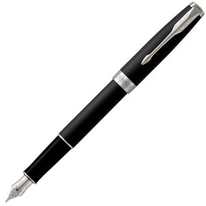 Stylo-plume Parker Sonnet - noir mat - plume moyenne