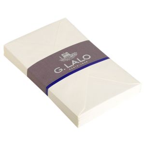 25 Enveloppes Doublées Lalo - 114x162 mm - vergé gommé - blanc