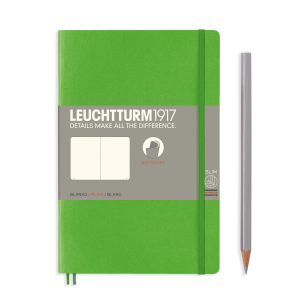 Carnet Leuchtturm souple - 12,5x19cm - Fresh Green - Pages blanches