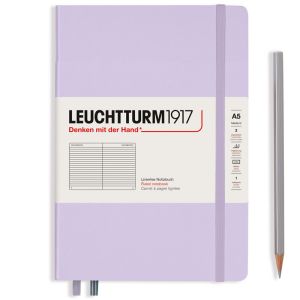 Carnet Leuchtturm rigide - 14,5x21cm - lilas - ligné