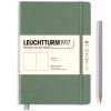 Carnet Leuchtturm souple - 14,5x21cm - olive - pages blanches