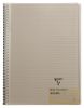 Cahier Clairefontaine Koverbook - A4 - 160 pages - ligné + marge - gris