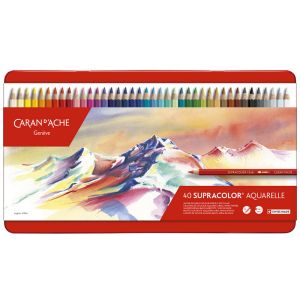 40 Crayons de Couleur Supracolor Aquarelle Caran d'Ache
