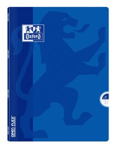 Cahier Oxford open flex - 24x32 cm - 96 pages - petits carreaux - bleu foncé