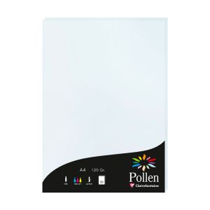 Papier Pollen Clairefontaine - 50 feuilles A4 - 120 g - bleu