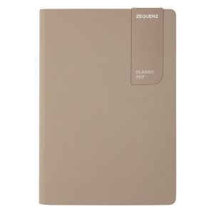 Carnet Zequenz Oberthur - B6 12,5x17,6 cm - taupe - ligné