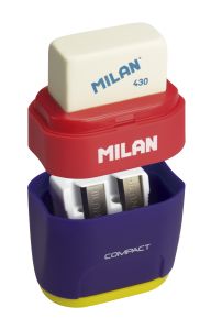 Taille-crayon + Gomme compact mix Milan