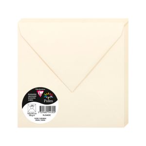 20 Enveloppes Pollen Clairefontaine - 165x165 mm - ivoire