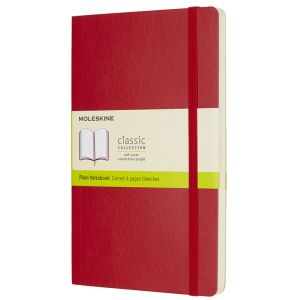 Carnet Moleskine Souple - 13x21 cm - Pages blanches - Rouge écarlate