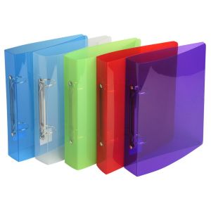 Classeur Exacompta crystal colours - 17x22 cm - dos 40mm - 2 anneaux