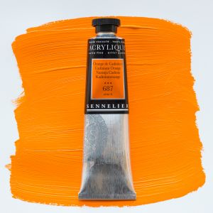Peinture Acrylique Sennelier - extra-fine - 60ml - orange de cadmium