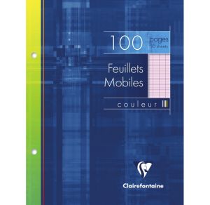 Feuilles Simples Clairefontaine - 17x22 cm - 100 pages - Séyès - rose