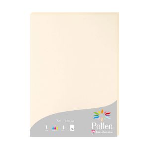 Papier Pollen Clairefontaine - 50 feuilles A4 - 160 g - ivoire