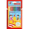 tui de 12 Crayons de Couleur Stabilo trio thick + 1 taille-crayon