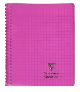 Cahier Clairefontaine Koverbook - 17x22 cm - 160 pages - Séyès - rose