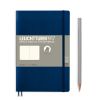 Carnet Leuchtturm souple - 12,5x19cm - Bleu marine - Pages blanches