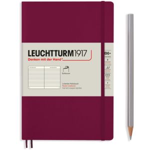 Carnet Leuchtturm souple - 12,5X19cm - Port Red - Ligné