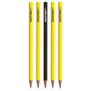 5 Crayons Graphite Leuchtturm Bauhaus - jaune et noir - HB