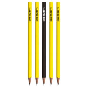 5 Crayons Graphite Leuchtturm Bauhaus - jaune et noir - HB