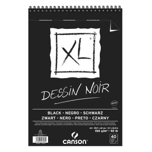 Bloc Papier Dessin Noir Canson - A3 - 40 feuilles - 150 g/m²