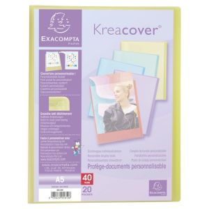 Porte-documents Exacompta Kreacover - A5 - 40 vues - pastel