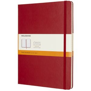 Carnet Moleskine Rigide - 19x25 cm - Ligné - Rouge écarlate