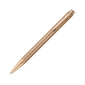 Stylo-Bille Ecridor Caran d'Ache - Chevron doré rose