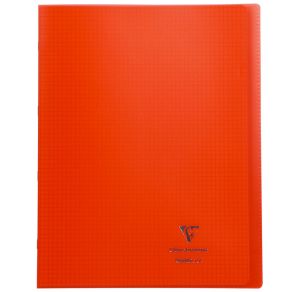 Cahier Clairefontaine Koverbook - 24x32 cm - 96 pages - petits carreaux - rouge